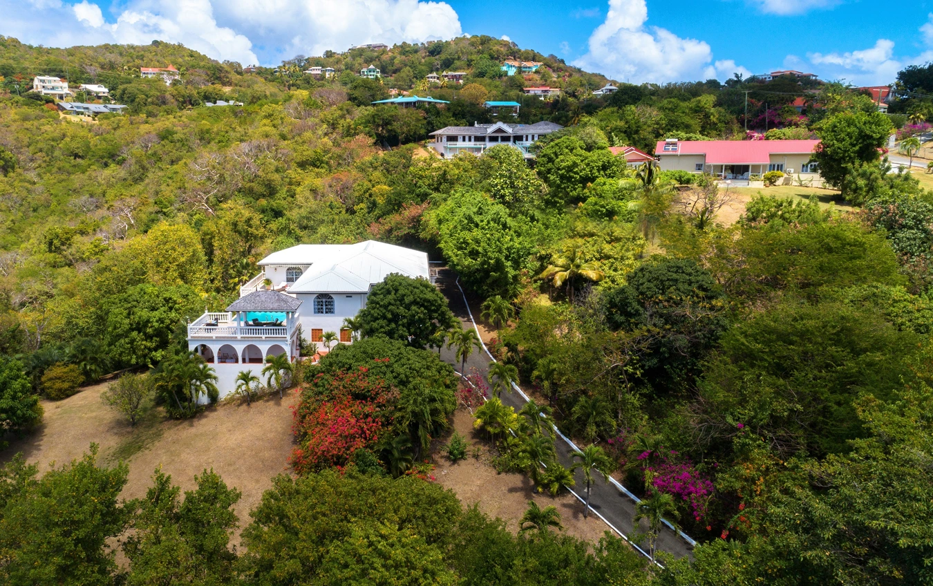 st. Lucia real estate coco Villa drone view
