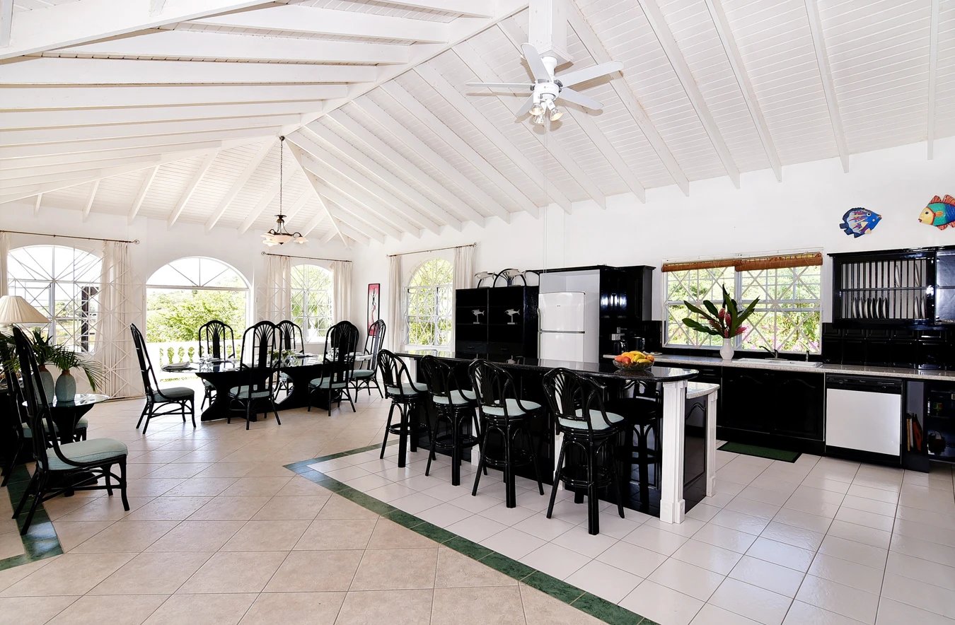 St. lucia real estate coco Villa kitchen bar stools