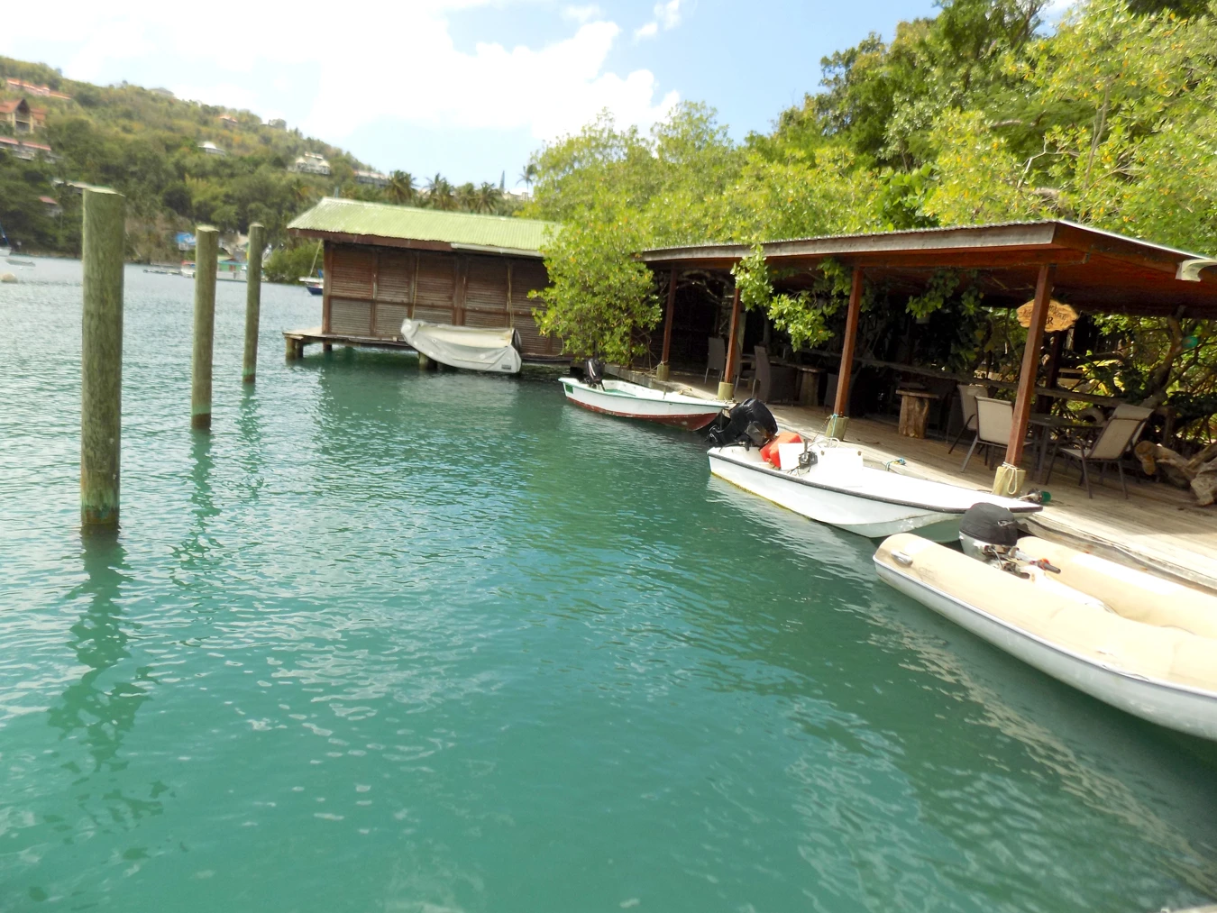 St. Lucia Real Estate Mango Beach Inn the dock