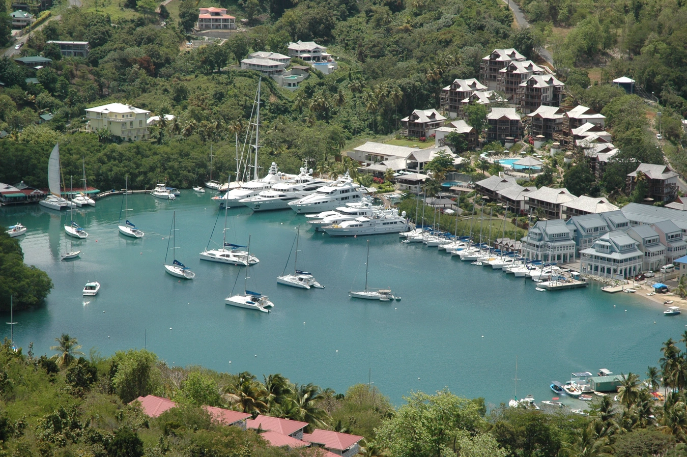 St. Lucia Real Estate Mango Beach Inn boats